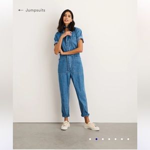 Alex Mill short sleeve denim jumpsuit -